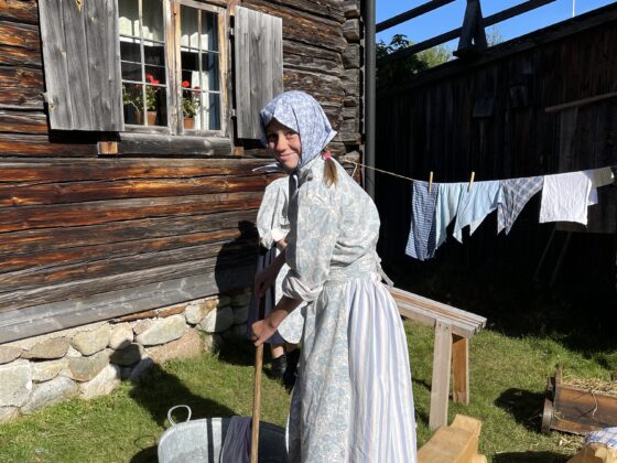 Wilma Nyman på Vemdalens hembygdsgård