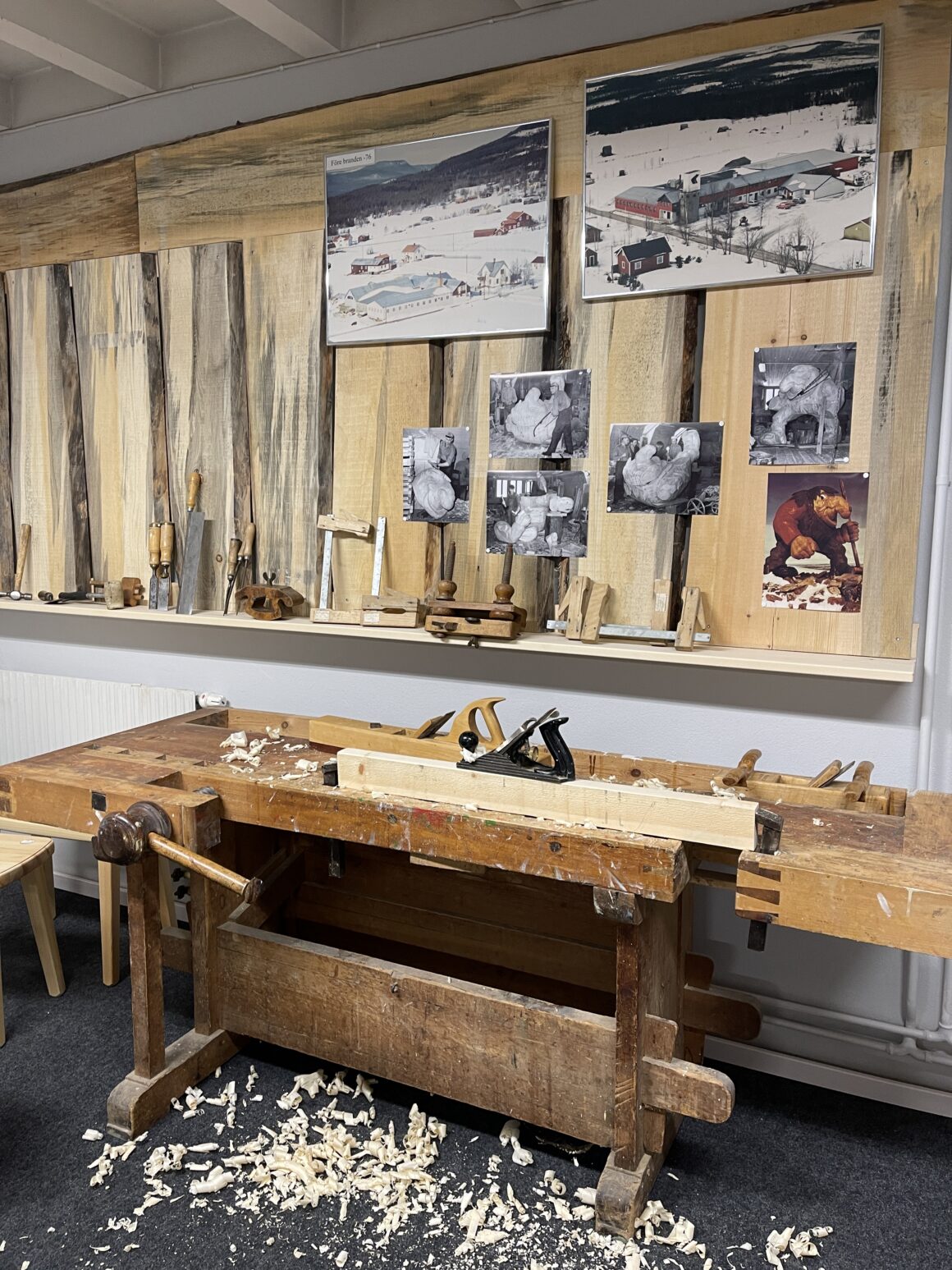 Utställning om Vemdalias historia. Vemdalen