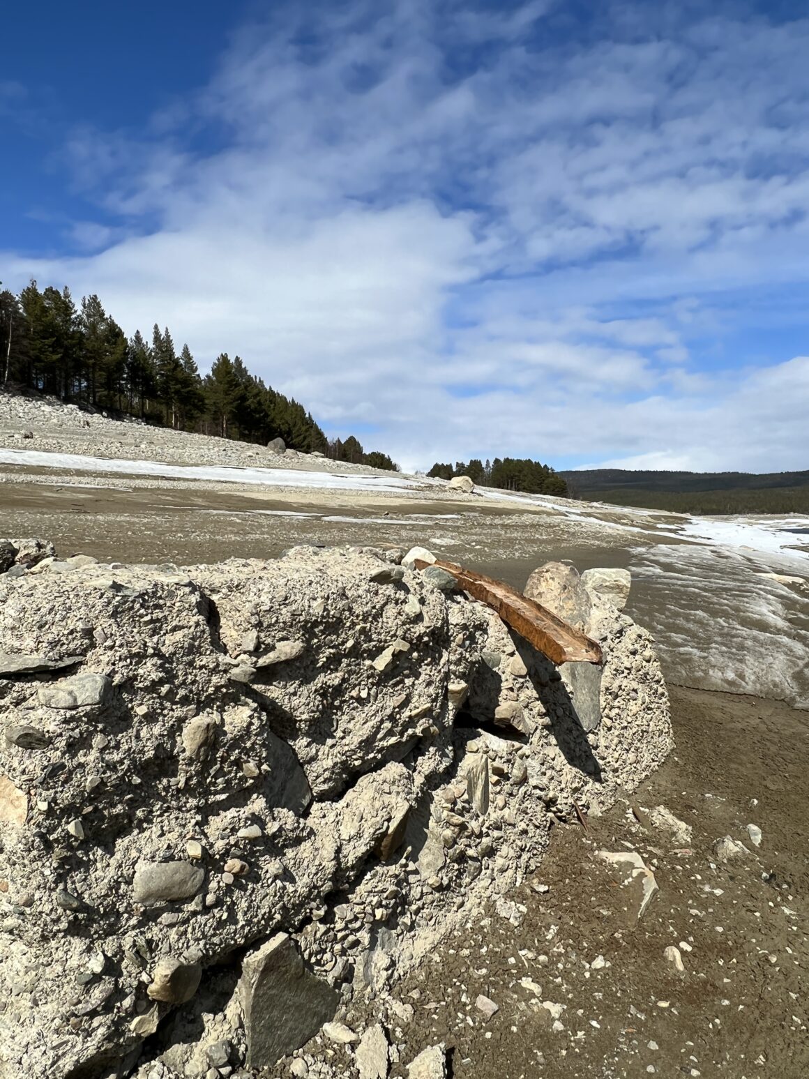 Delar av en husgrund. Valmåsen