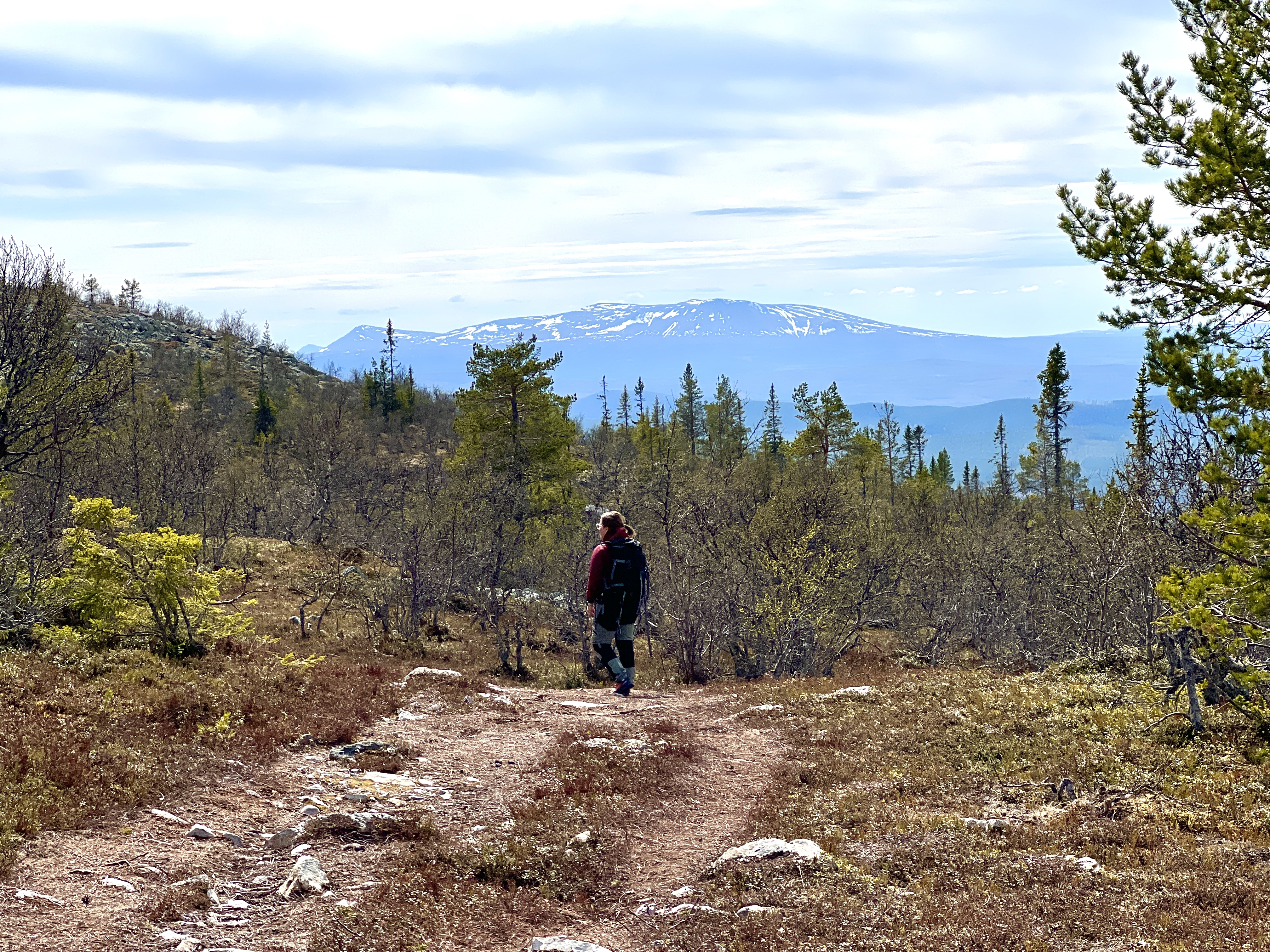 Caroline Fredin vid Vindarnas tempel i Vemdalen