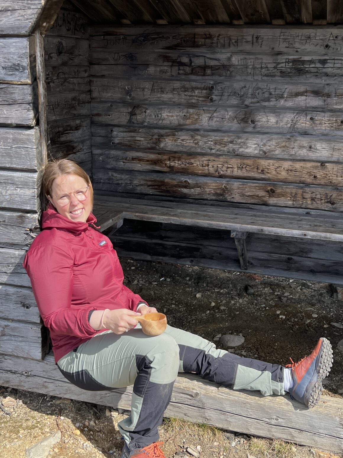 Caroline Fredin vid Vindarnas tempel, Vemdalen
