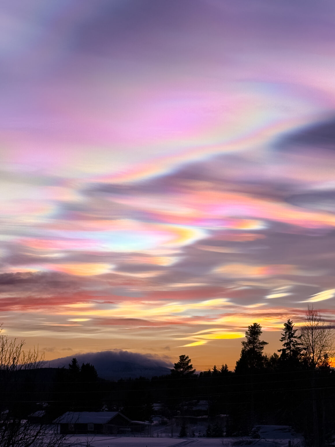 Pärlemor-moln i Vemdalen