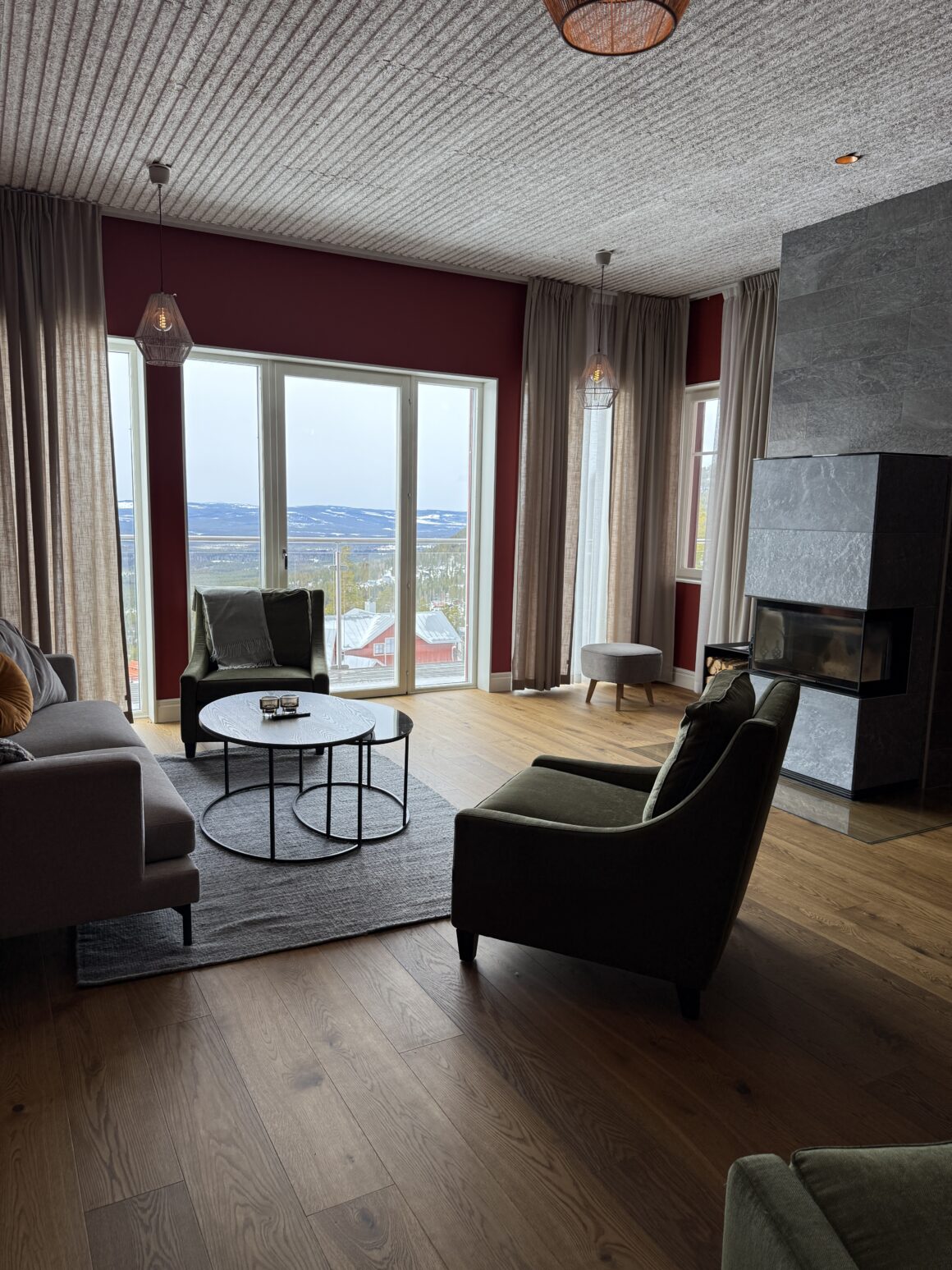 Vardagsrummet i villa design Björnrike.