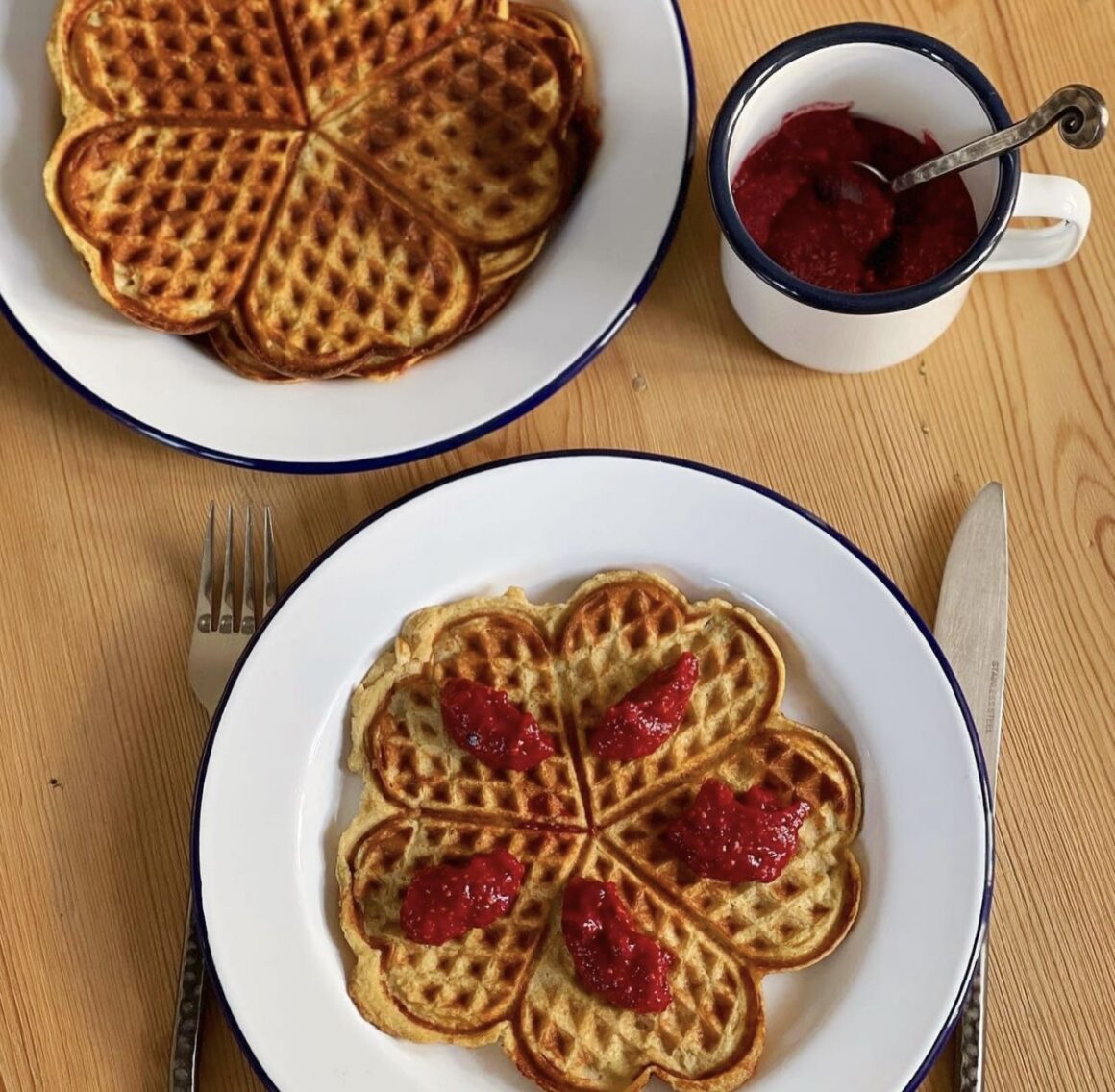 Våfflor utan socker och gluten. Bra recept till våffeldagen.