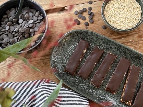 Chokladbars utan gluten och socker.