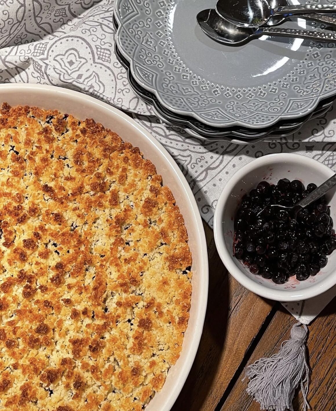 Blåbärspaj glutenfri och sockerfri